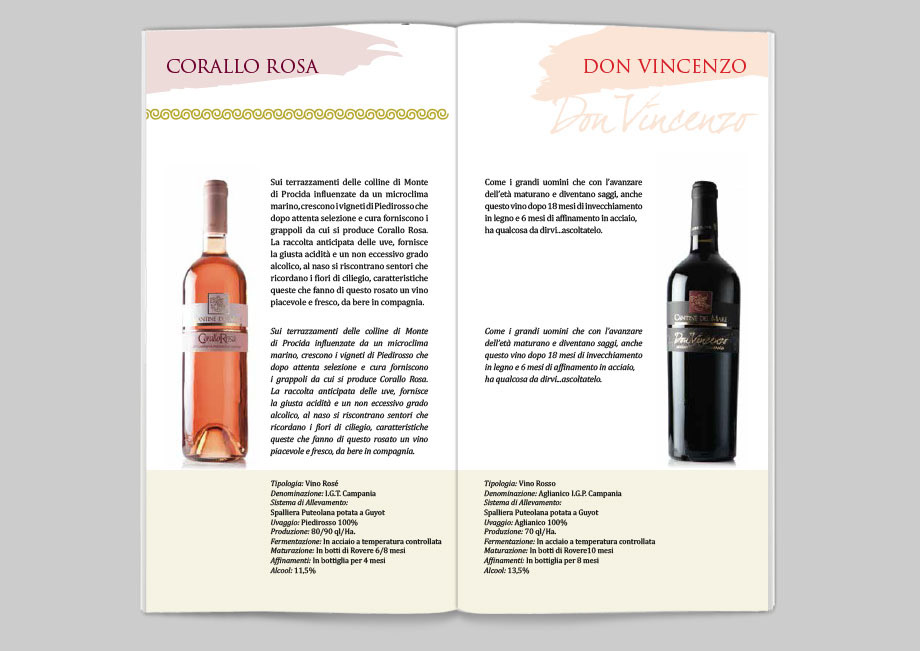 Cantine del Mare Wine Labels brochure product brochure