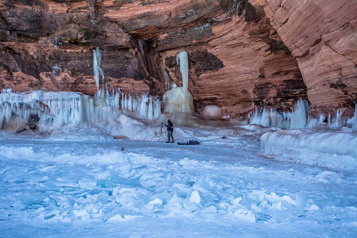 Adobe Portfolio Lake Superior Ice ice cave Wisconsin Outdoors