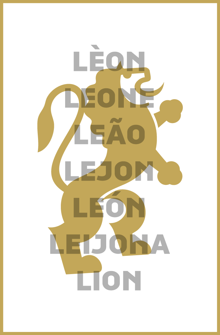 animal safari leone lion Leon araldica gold black heraldry geometry circle cool oro Icon pictogram