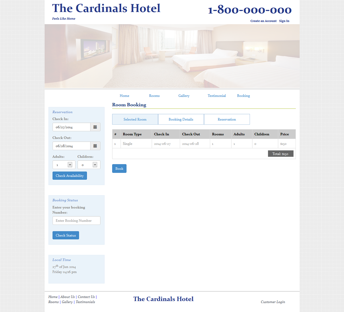 codeigniter Room Reservation Rooms Booking System html5 css3 JavaScript php mysql jquery AJAX