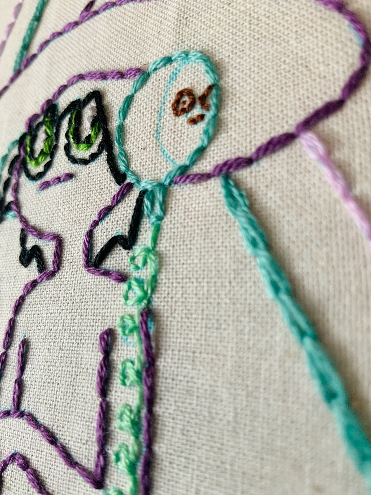 bordado craft Embroidery Fan Art gospel ILLUSTRATION  midnight