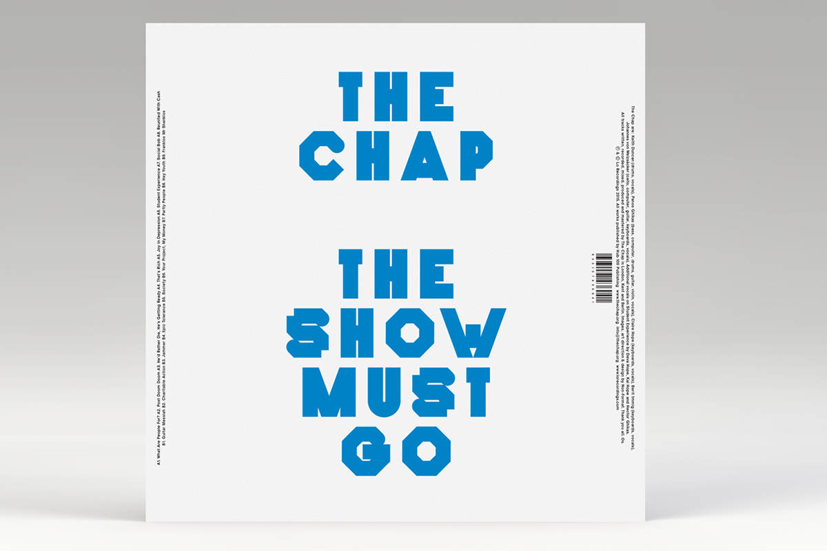 the chap show must go non-format lo recordings Music Packaging image-making custom typeface