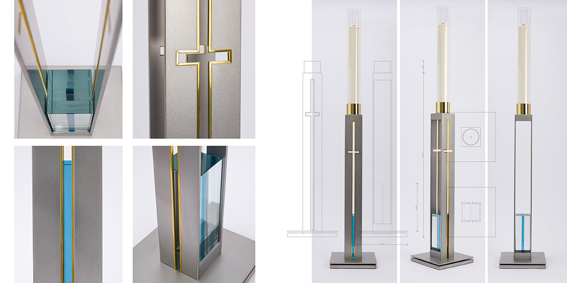 architecture art contemporary design jewelry Christian copper Liturgical sculpture silver