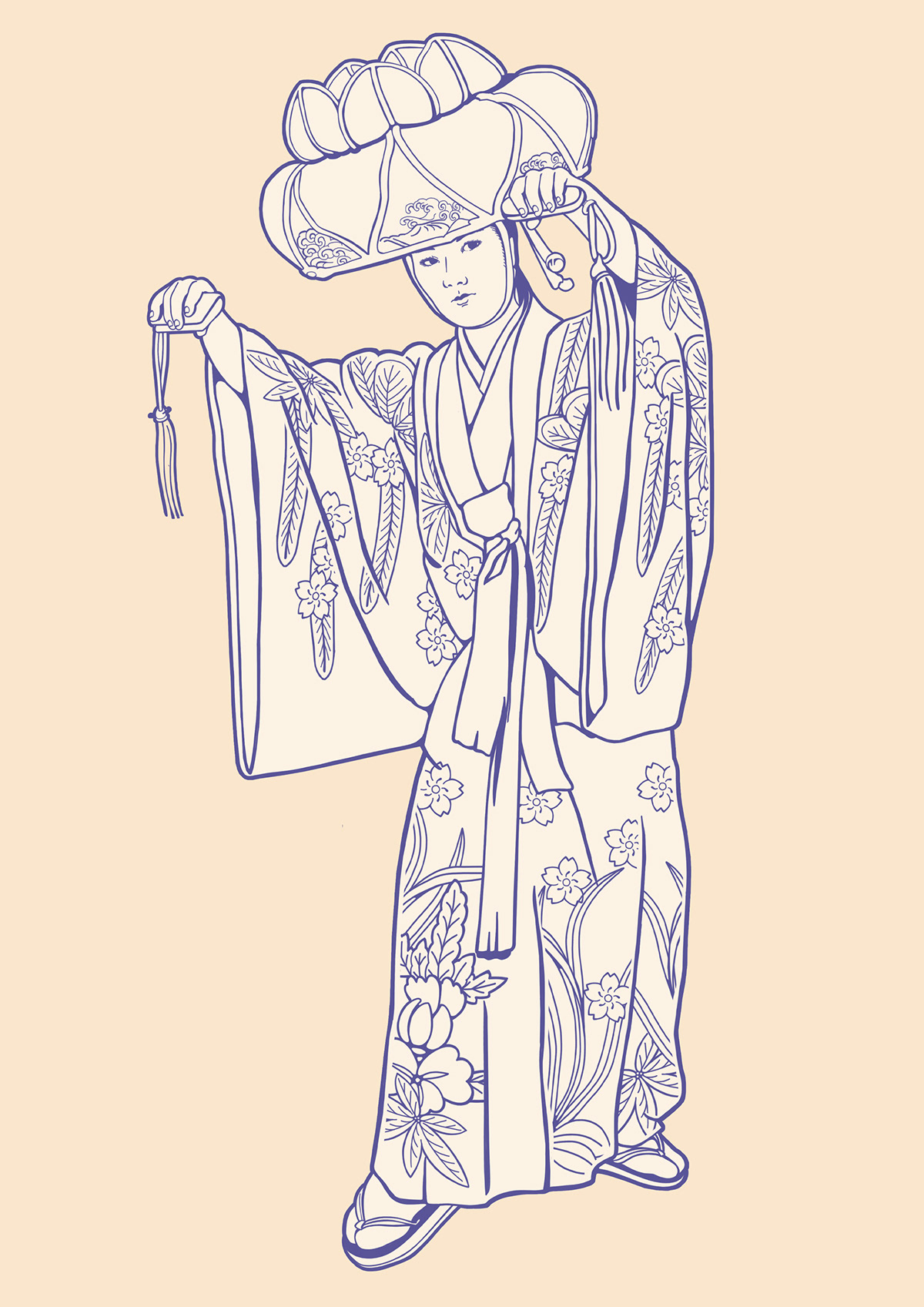 silkscreen silkprint Okinawa adobe illustrator vector bingata Uchinanchu Adobe Portfolio
