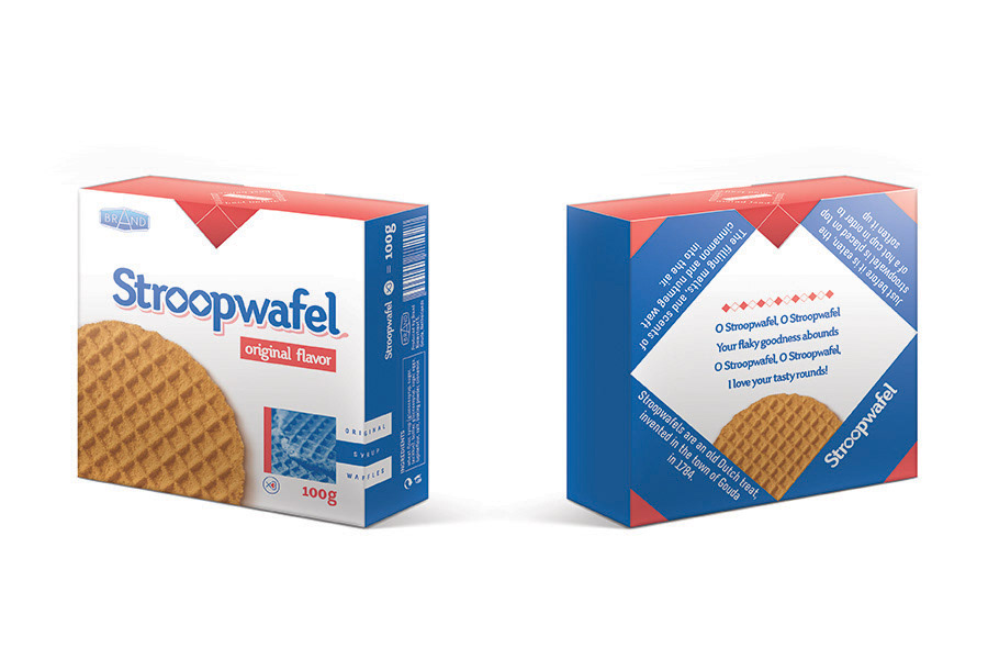 stroopwafel cookie wafel Food  cardboard paper box flavor Sweets traditional