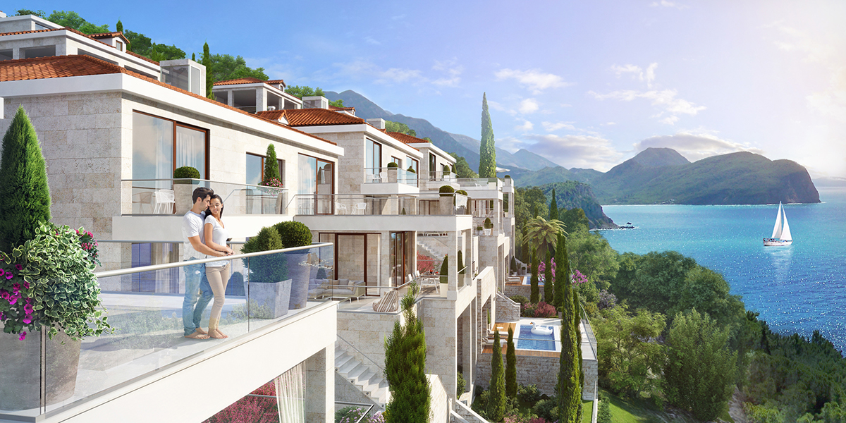 montenegro Rezevici Suntime Luxury visualization 3D Khotin sea view denis