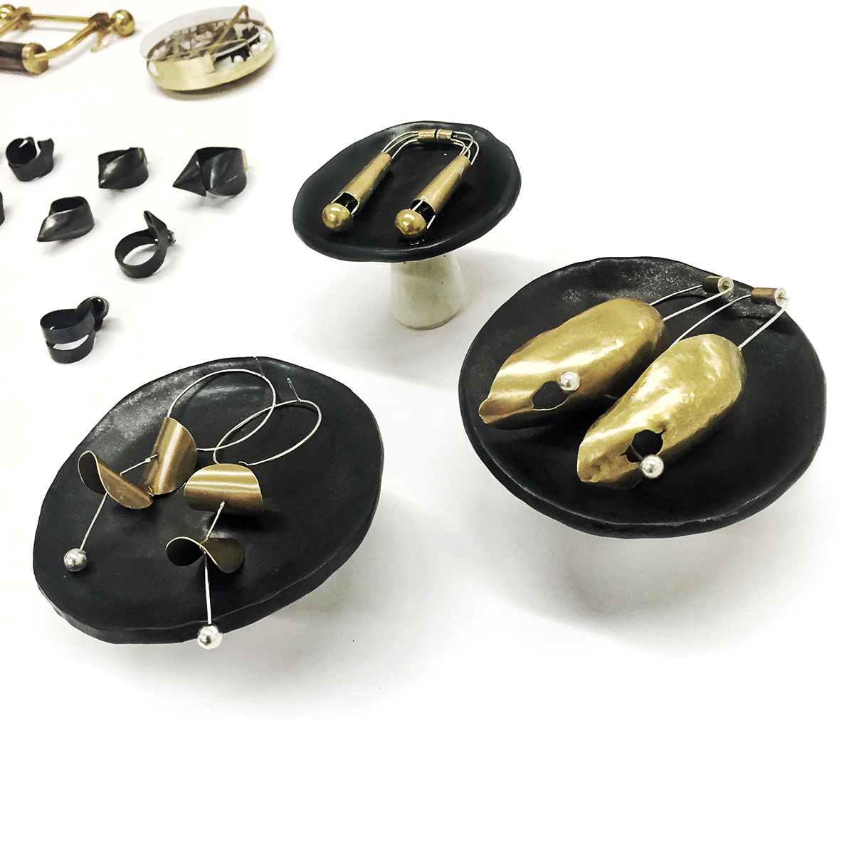 purple jewelry design Earring metalsmithing