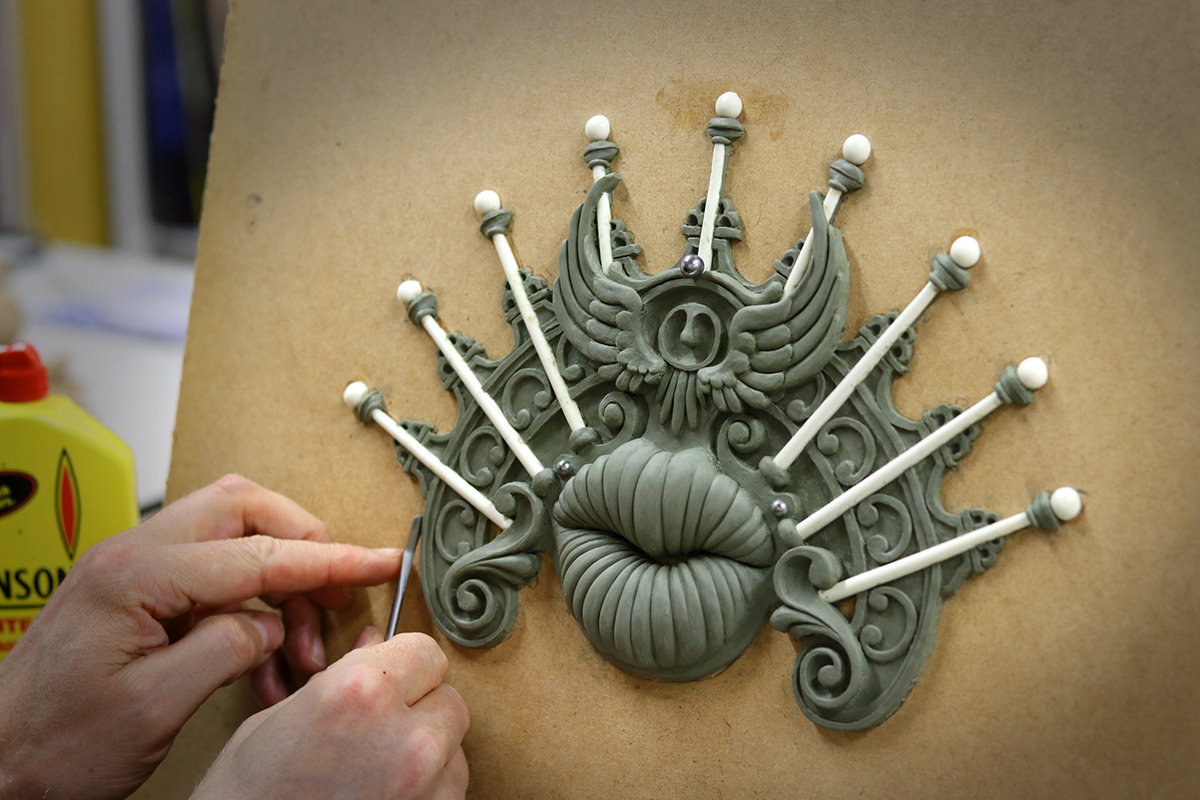clay frame Joe Fenton making of film ornate design  process video sculpture