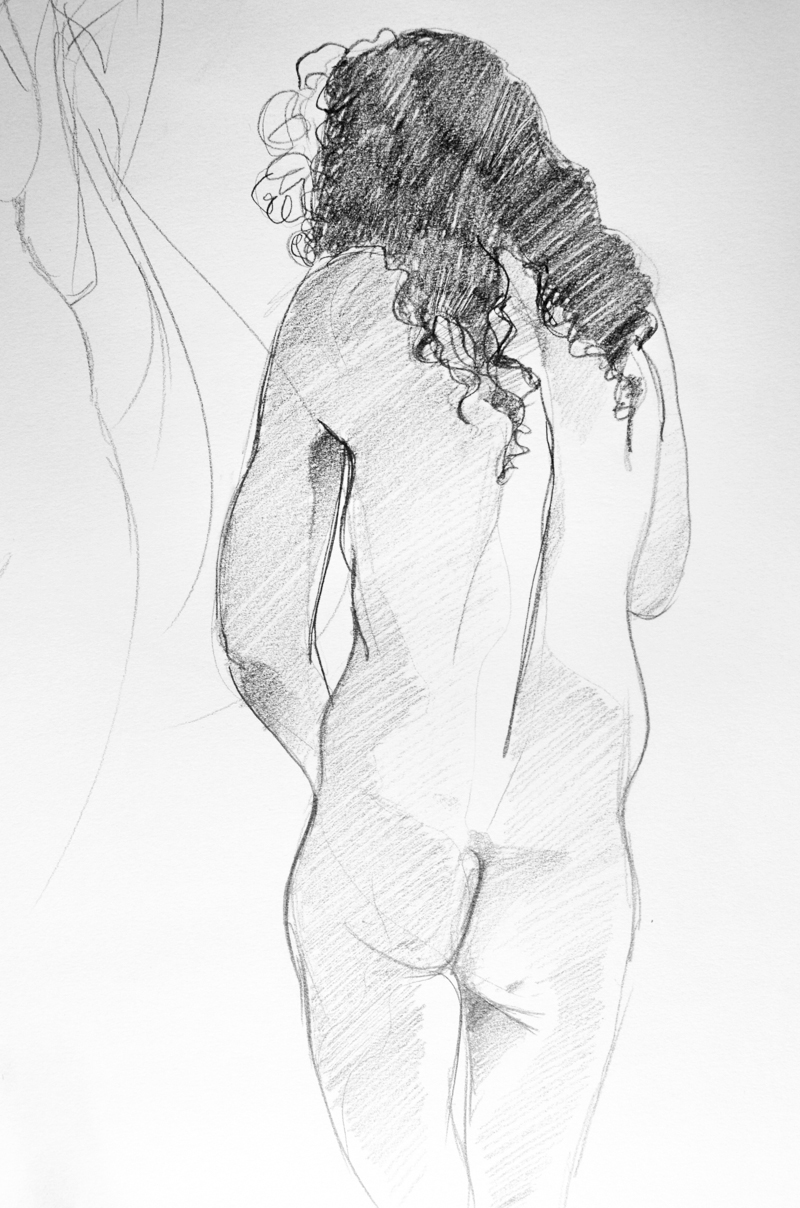 Paris draw live model sketch sketchbook pen pencil Practice simple elegant clean l'age d'or life drawing live drawing