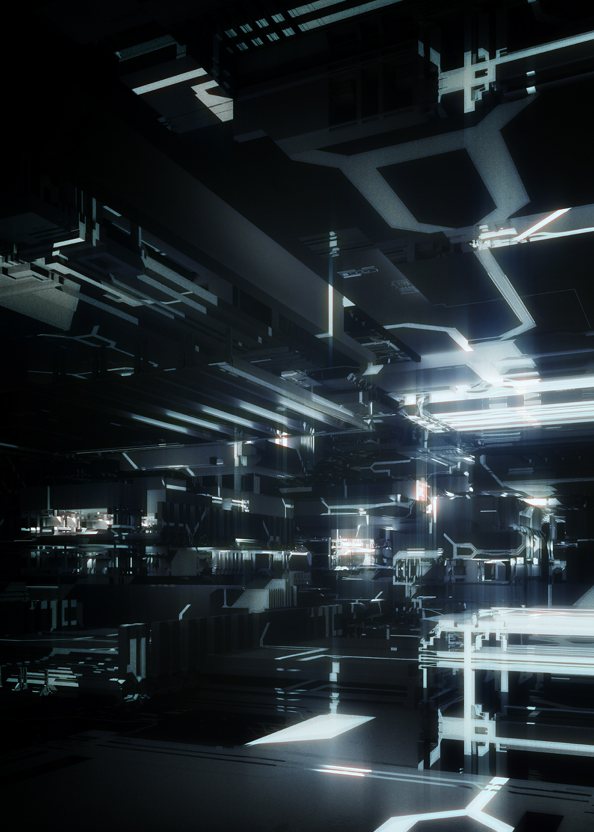 concept Scifi abstract environment city 3D structure