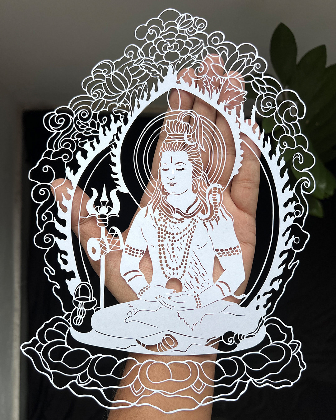 paper papercraft paper art papercut craft handmade India shiva spiritual год