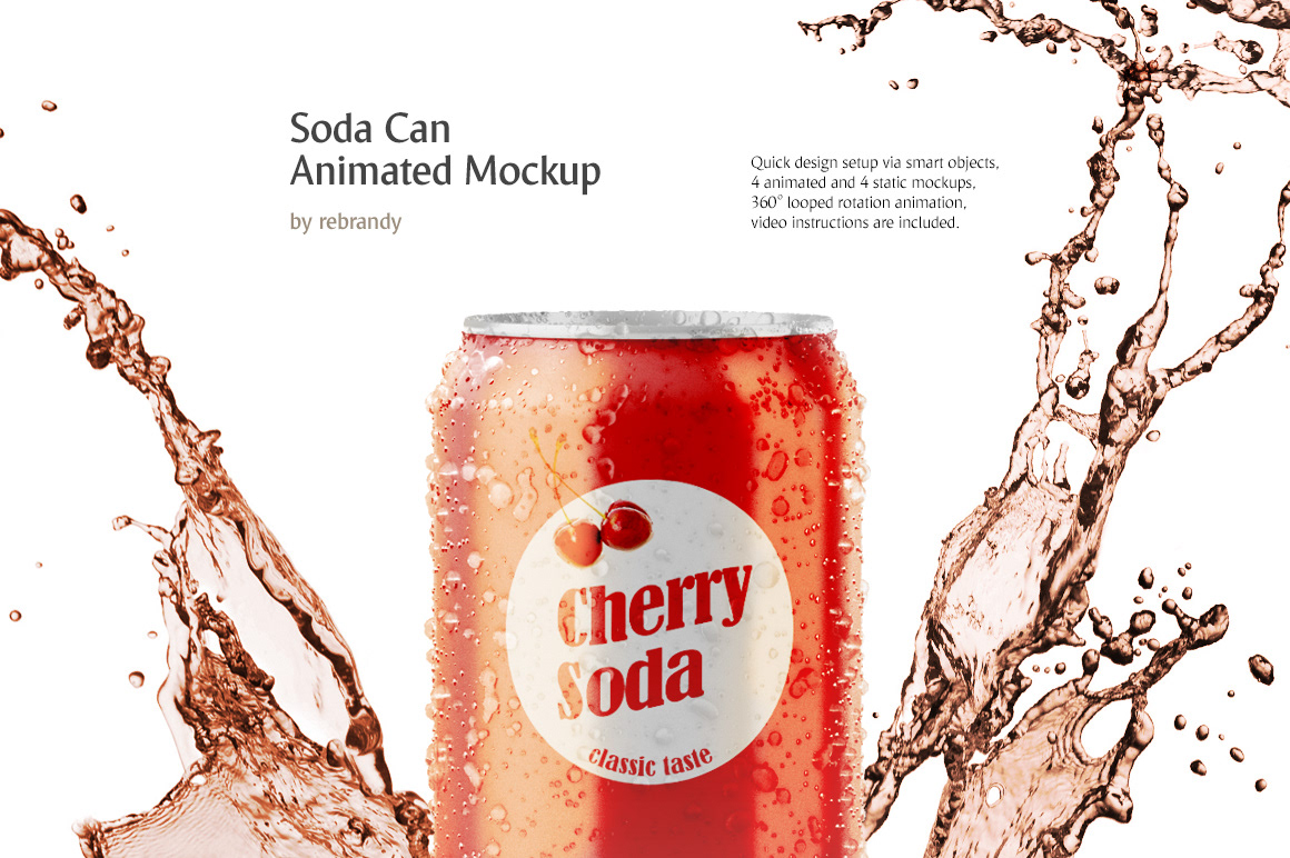 Soda Can Animated Mockup on Behance