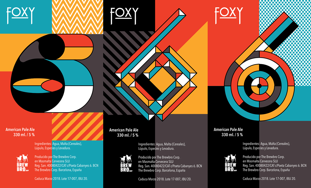 Packaging beer branding  label design ILLUSTRATION  typography   geometric