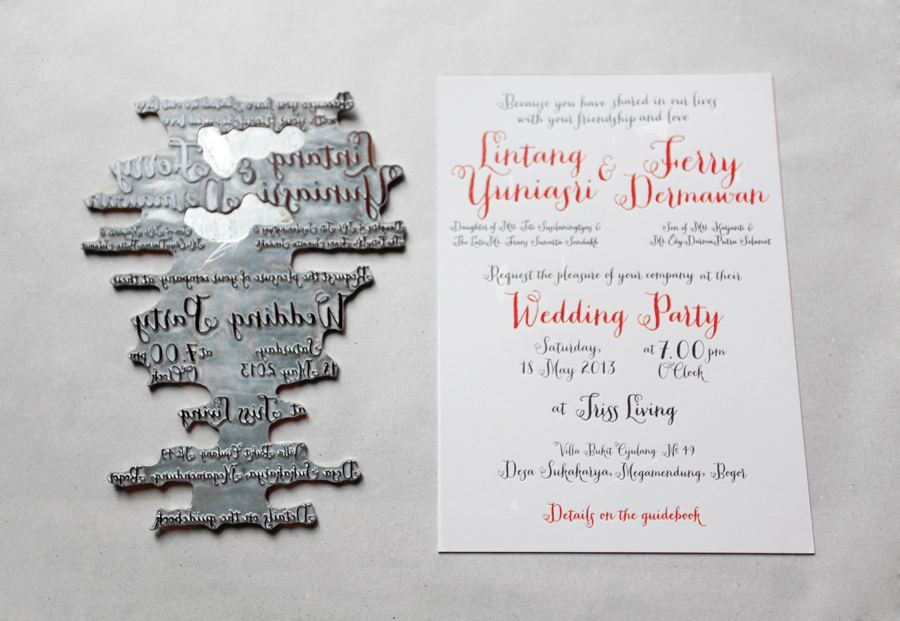 wedding invitation letterpress Guidebook