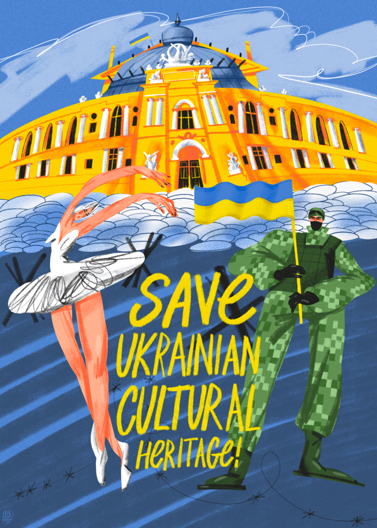 animation  art culture ILLUSTRATION  slavaUkraini traditional clothes ukraine Ukraine war ukrainian art War