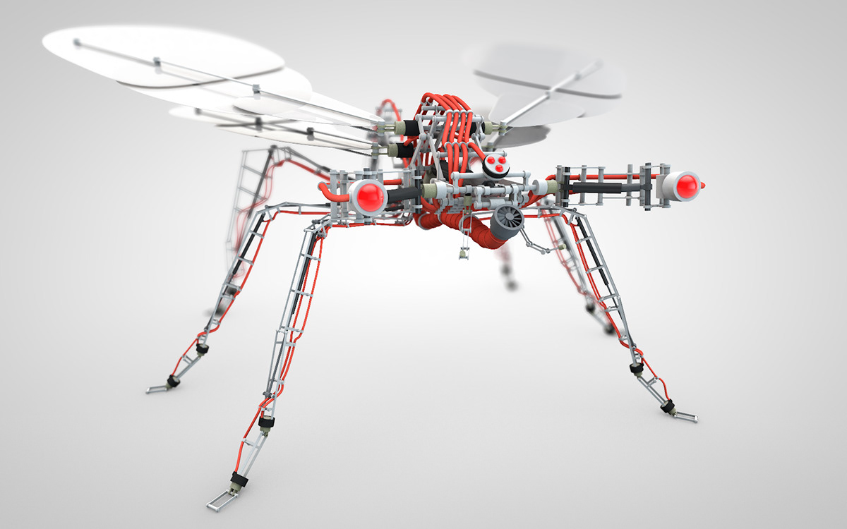 robot 14c0 bugs cicada 3D c4d Character mi.s.fu