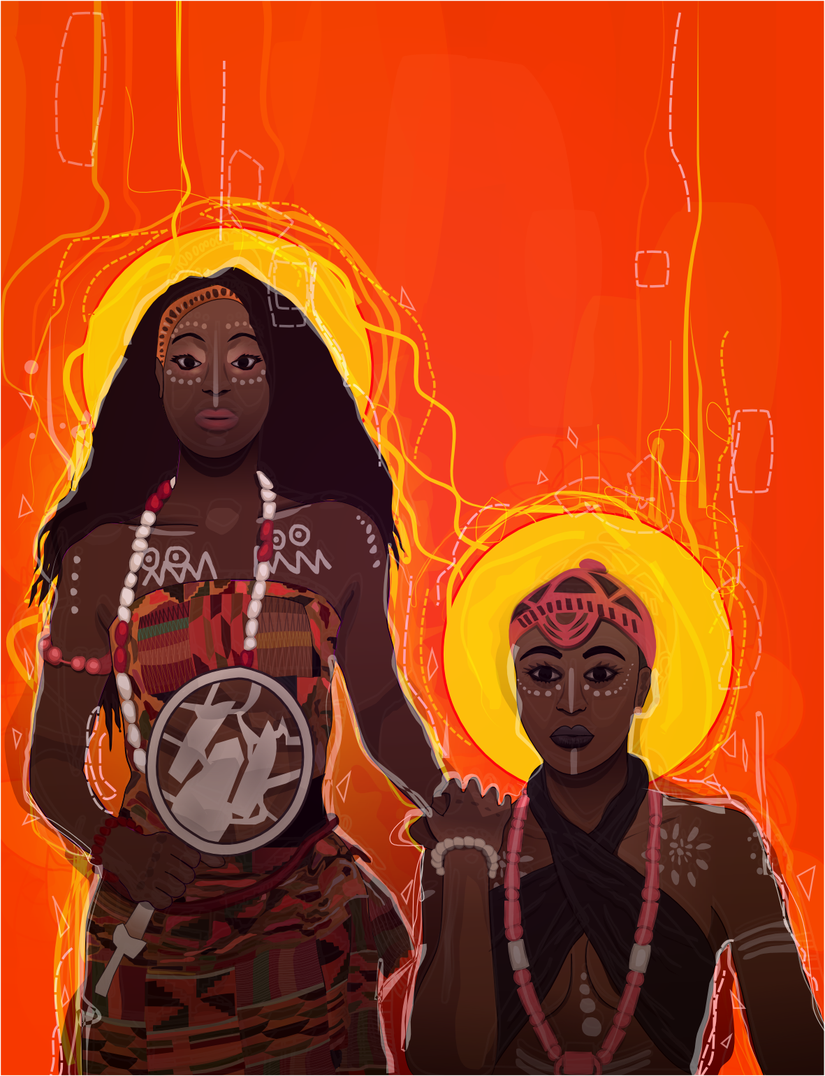 ixnivek melanin inkscape ebony vector ILLUSTRATION  digital afro