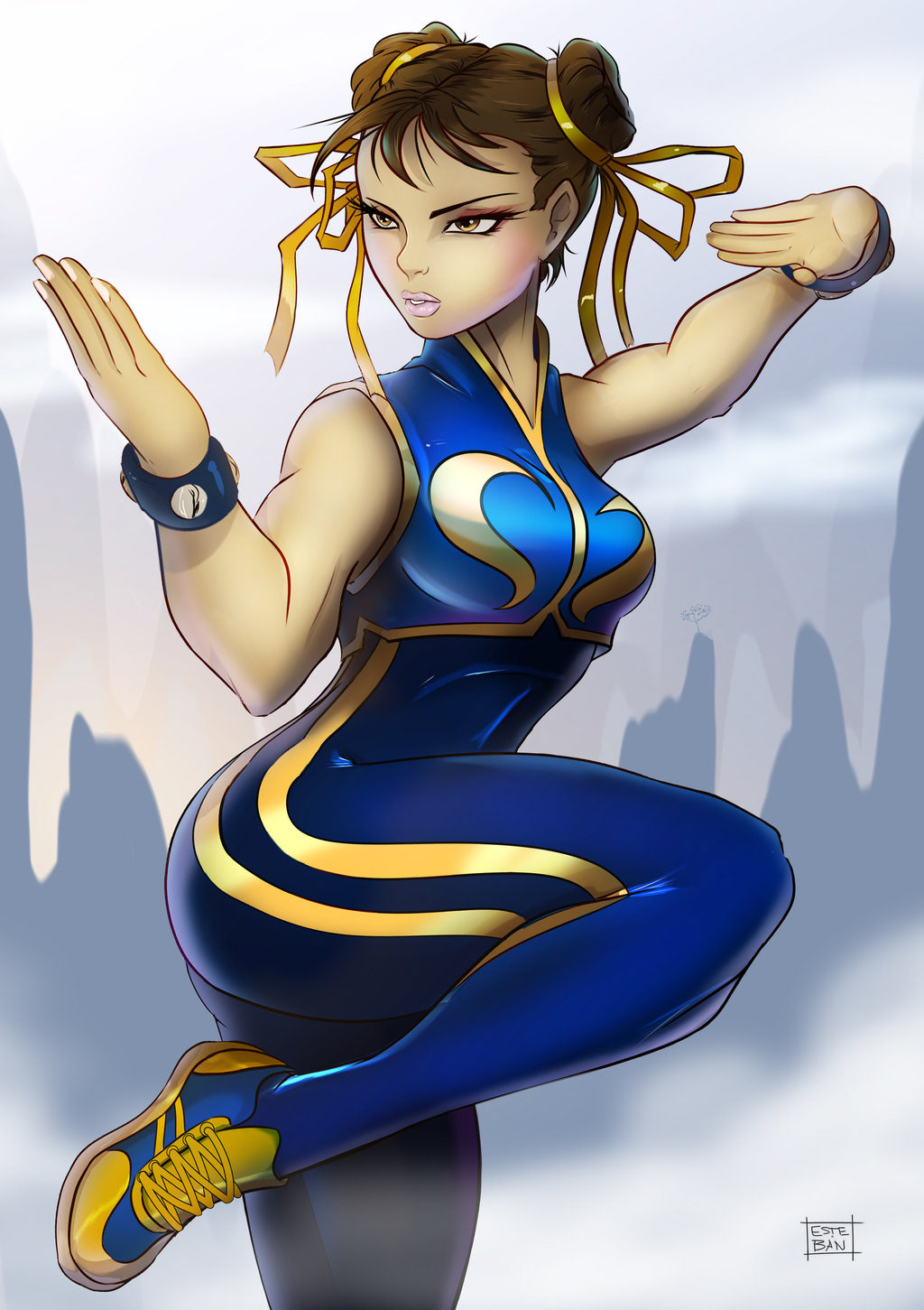 STREET FIGHTER Cammy Guile Chun Li bison capcom Digital Art 