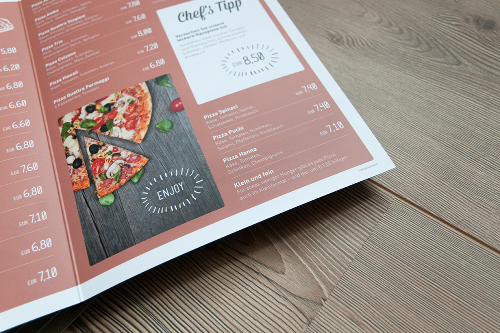 restaurant cafe Pizza burger Pasta menue Retro Typographie diner