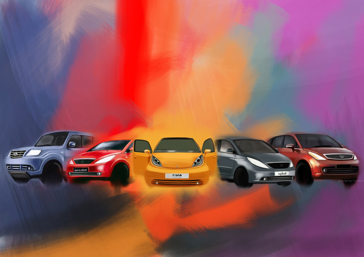 CCS automobile design illustrations Digital Paintings pranay Ratan