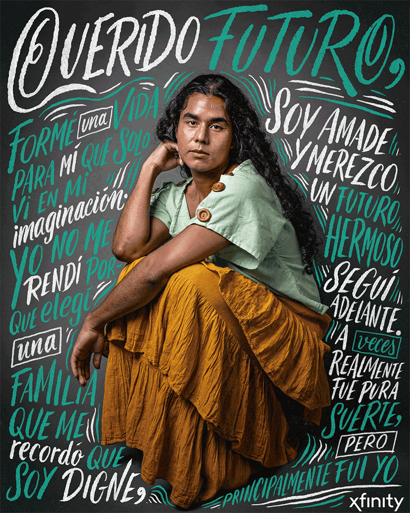 lettering hand-lettering portrait latino comcast xfinity