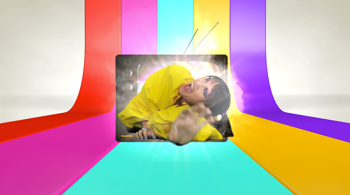 Lollobrigida music video colorful tv plastic