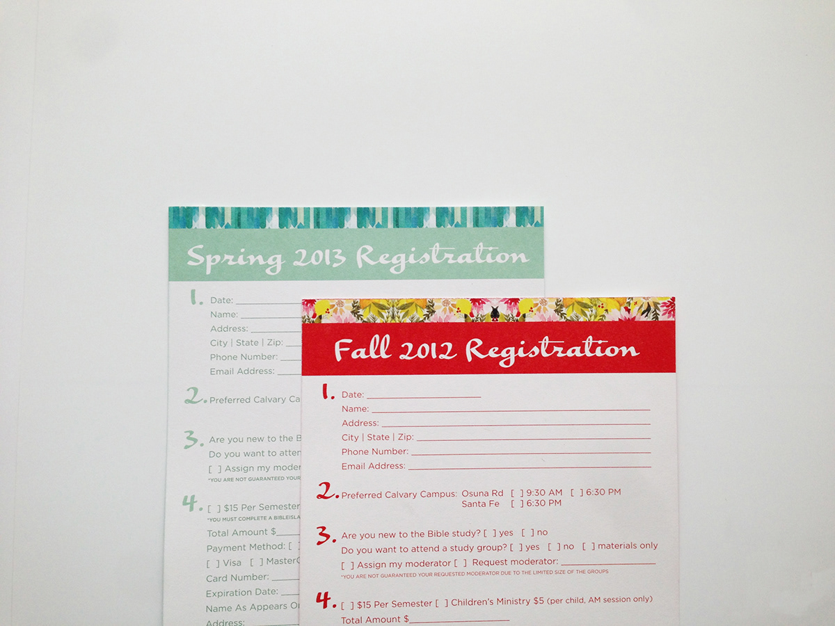 flyer Event registration card