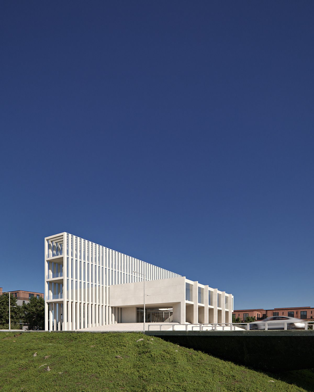 architectural architecture archviz building CGI coronarenderer Exhibition Center exterior Minimalism visualization
