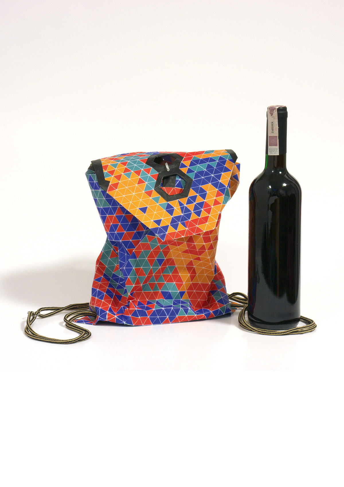 wine bottle backpack Hipster Bag Triangles