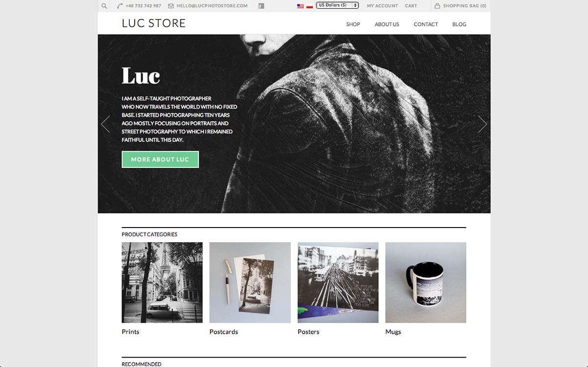 luc store Luc Kordas Photo store prints Mugs postcards New York fairy tales landscapes offer luc photo store b&w color