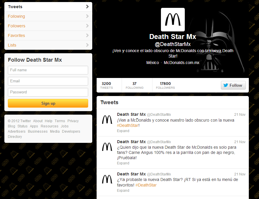 McDonalds Mc Donald's Mc Donalds darth vader  darthvader star wars Starwars mexico monterrey FAV