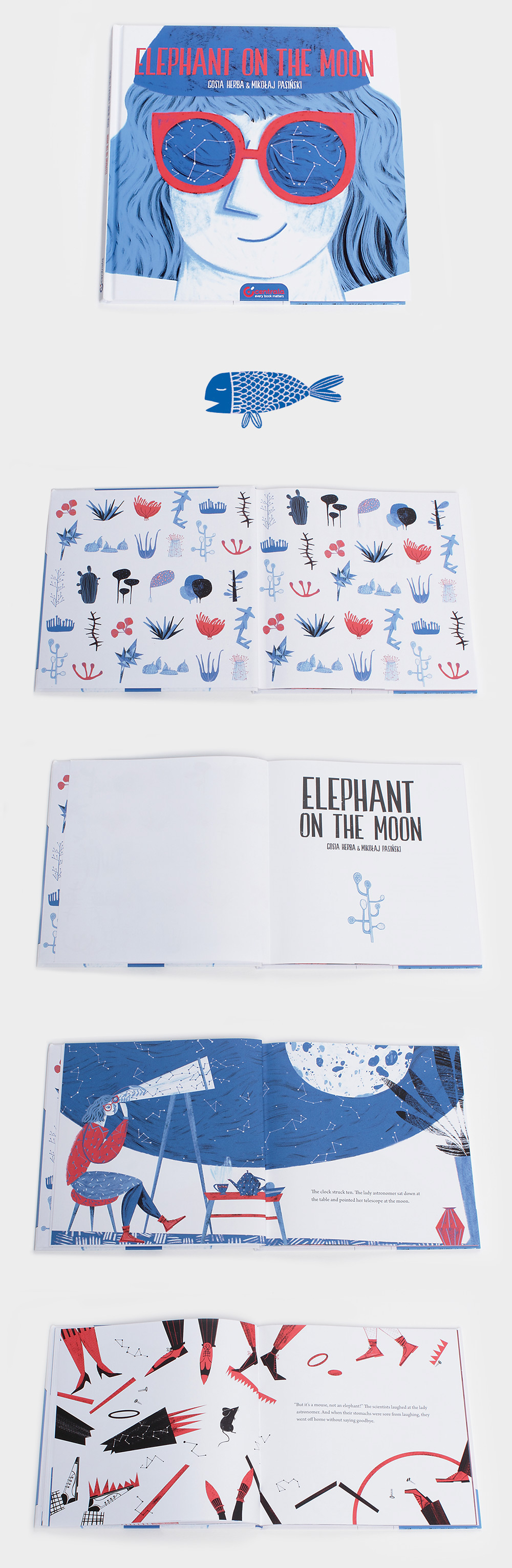 picturebook book design childrensbook editorial illustratedbook moon elephant astronomer