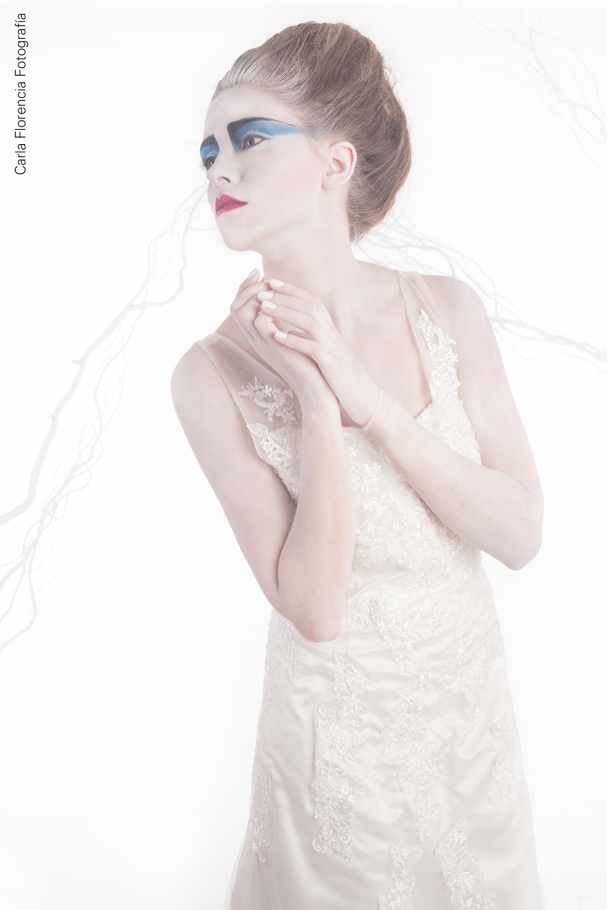 moda modelo snow white queen Reina de las nieves nieve blanco estudio Fotografia camara Flash