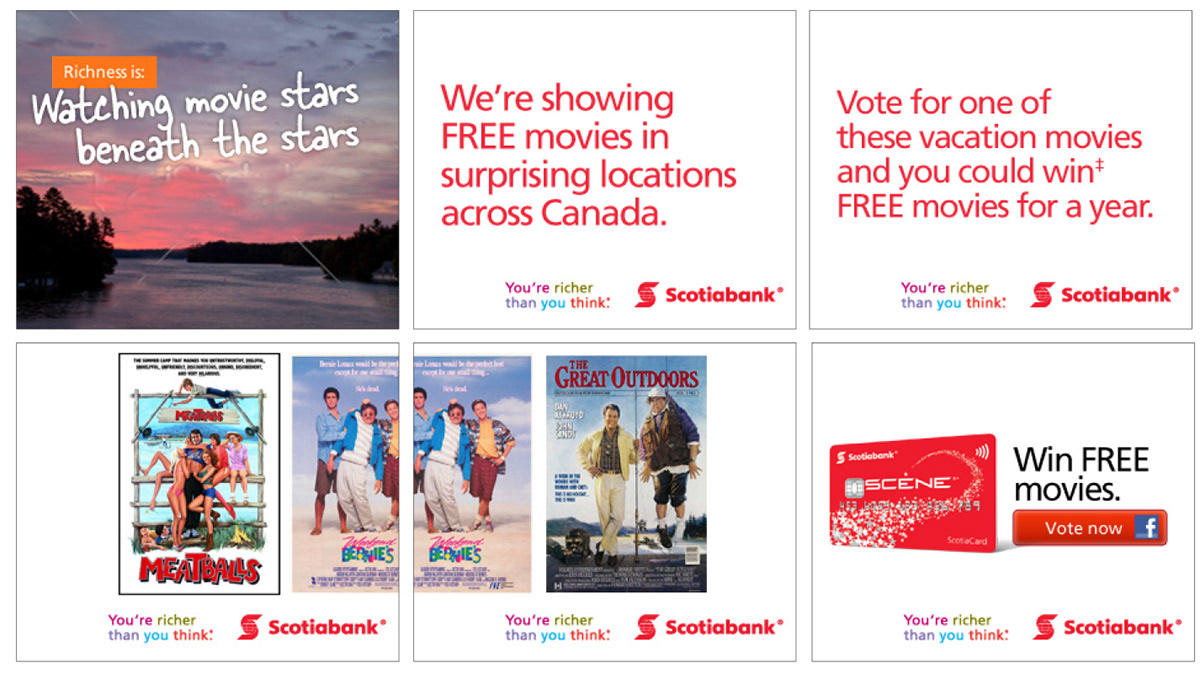 contest rich media scotiabank scene Movies game Digital Banners banner ads