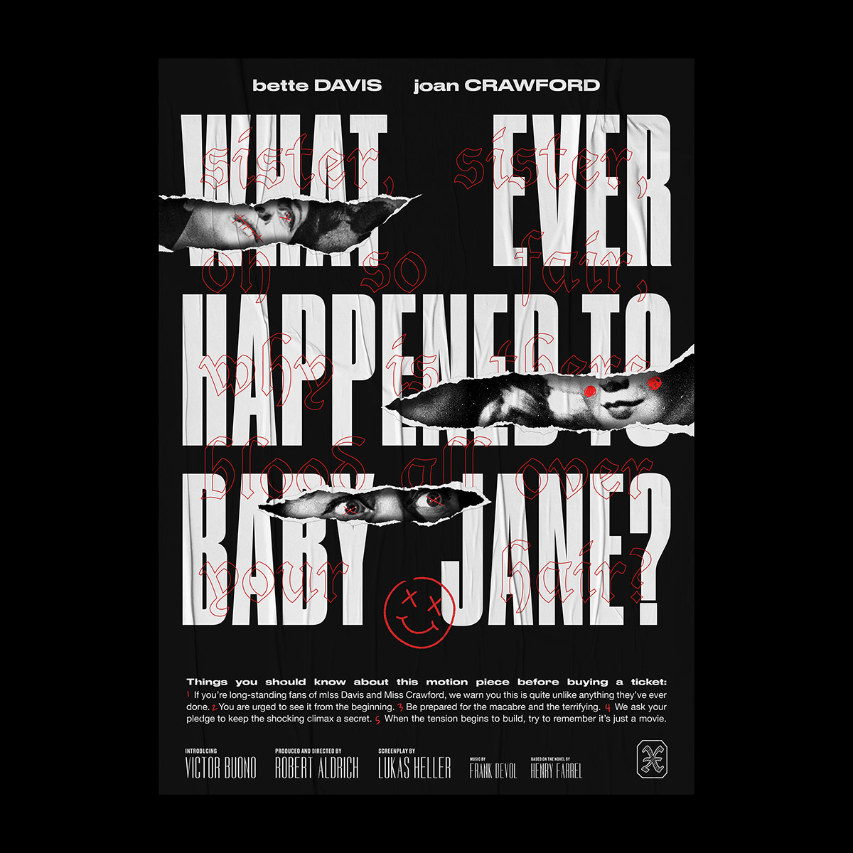 Poster series Film-noir black and white Poster Design typography   adobeawards posters Film   red