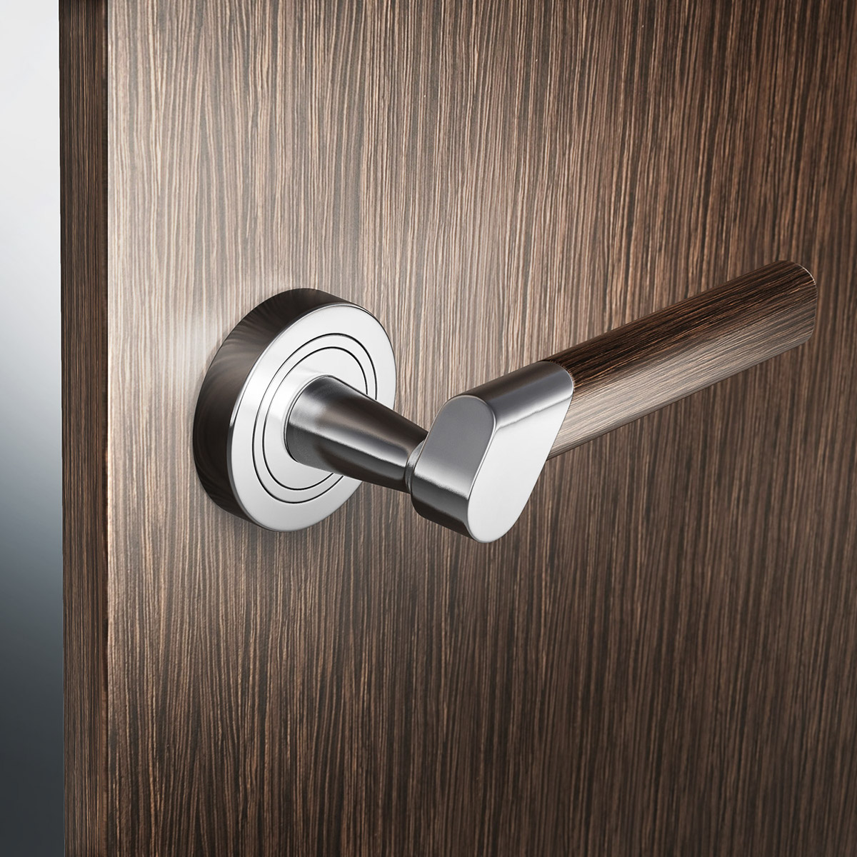 door handle wood aluminium