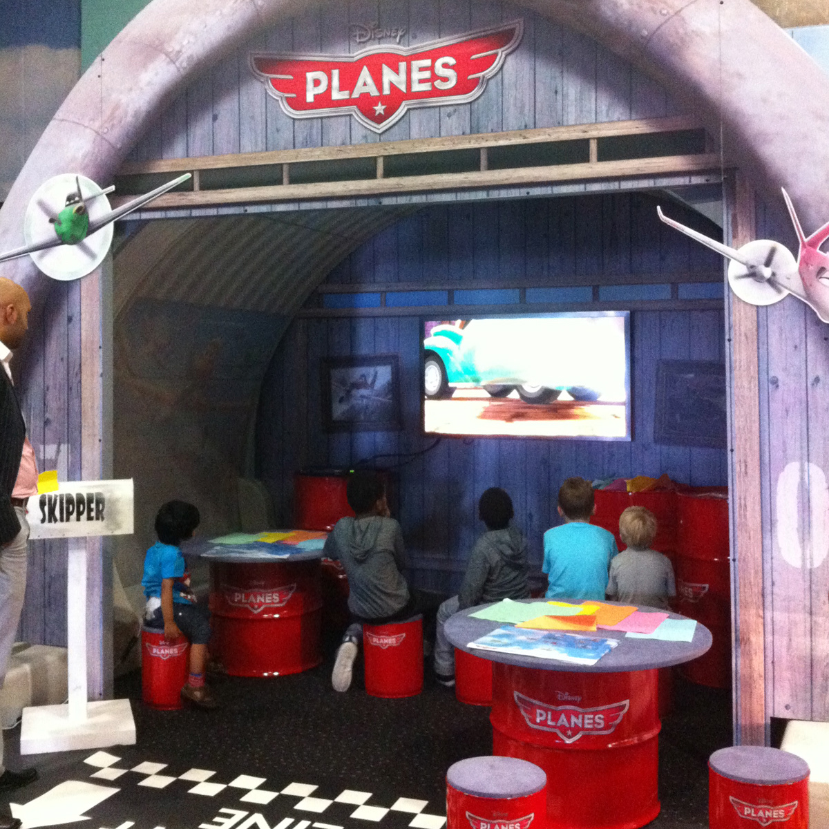 disney planes Experiential Standee hangar Cinema marketing   Promotion Burdock Design