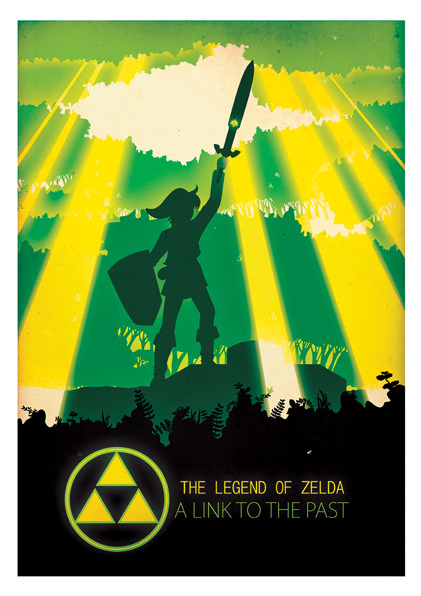the legend of zelda Majora's Mask silver arrow master sword moon teaser poster a link to the past