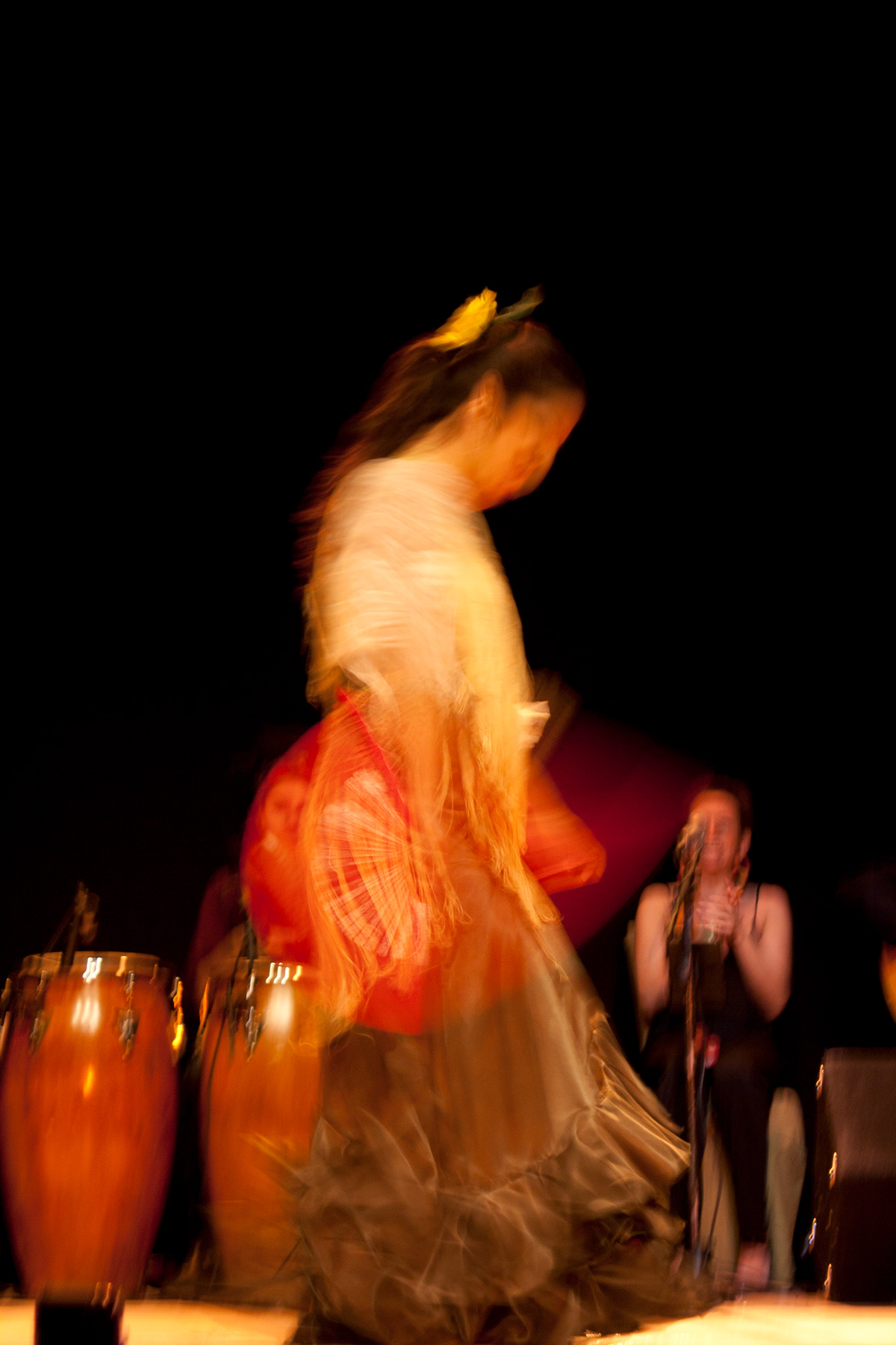DANCE   flamenko red passion Passionate Latin latino salsa fan heel woman girl spanish yellow orange