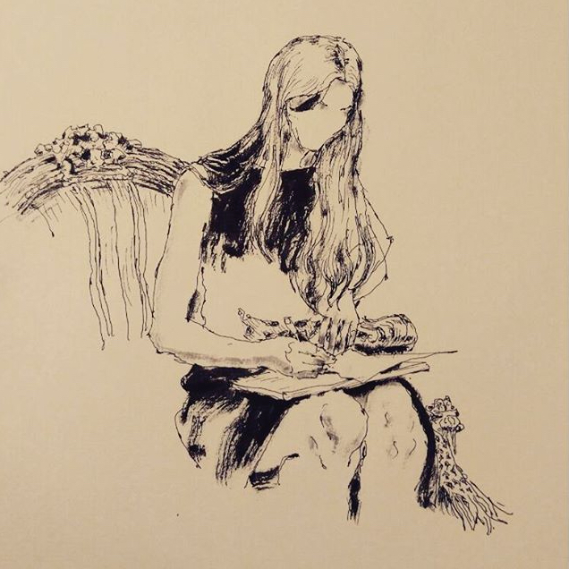 life drawing ink pen traditional