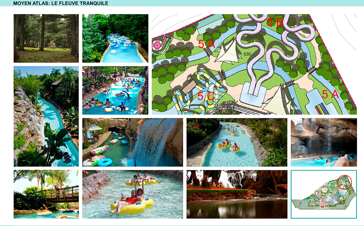 Entertainment Theme Park water park Landscape Architecture  site planning site study Master Planning