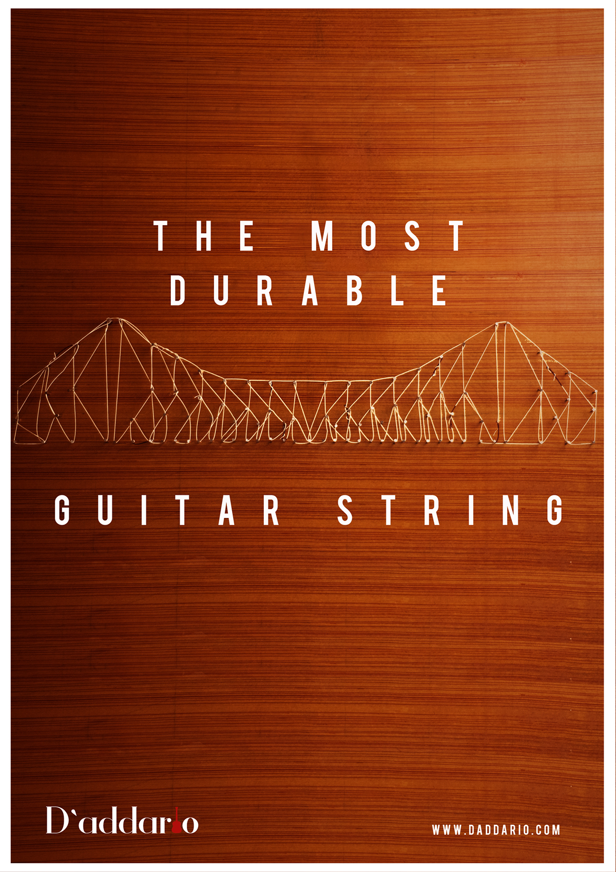 d'addario guitar string Woodentexture