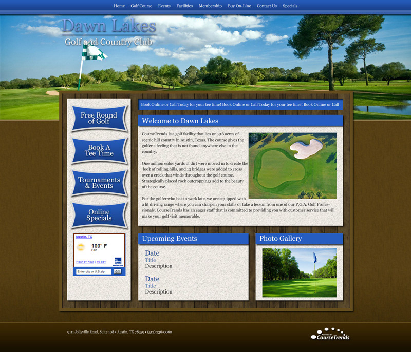 Website design graphic template golf css