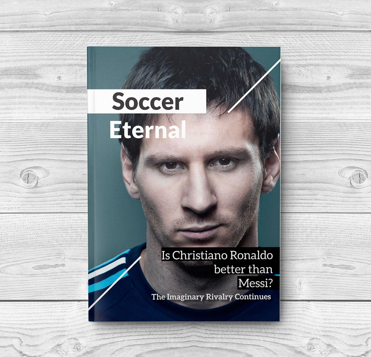 magazine design print spreads soccer sports