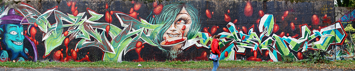 Graffiti streetart spray characters uplnemimo bombing