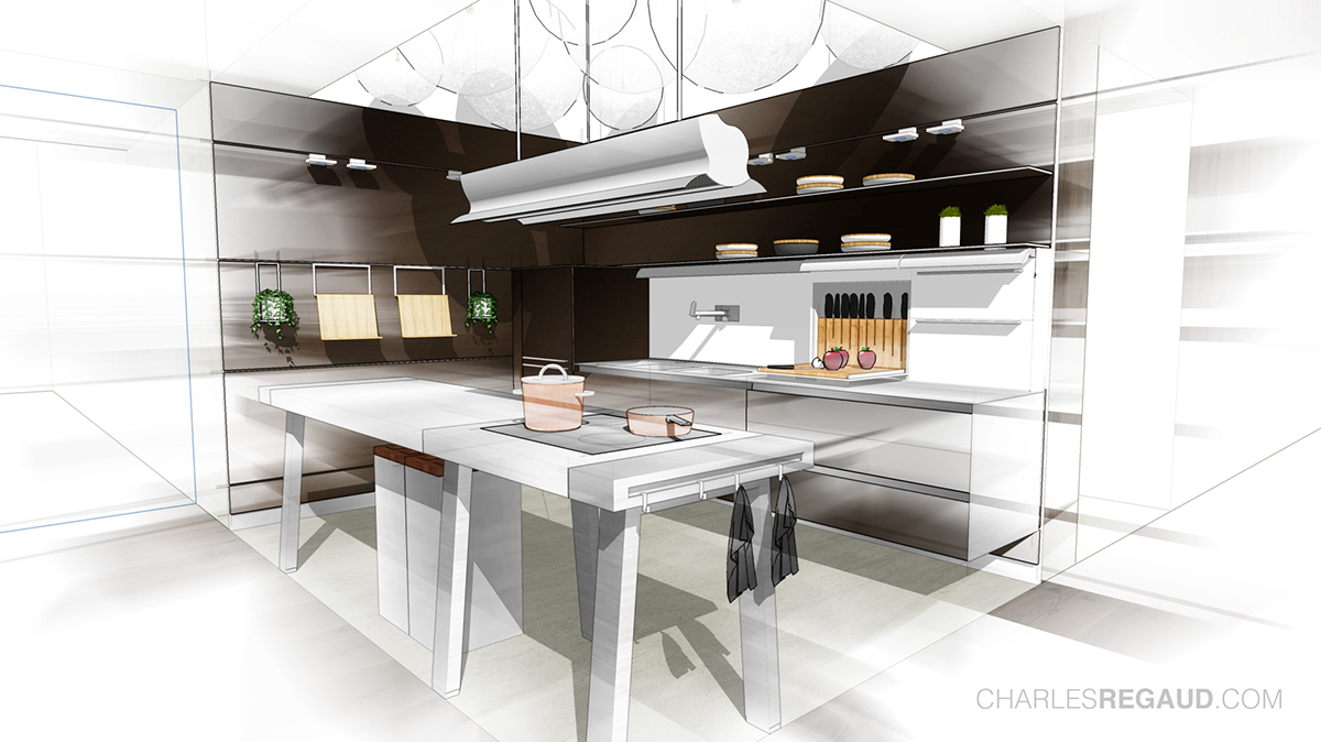 U Shaped Kitchen Layout Designs - CabinetSelect.com