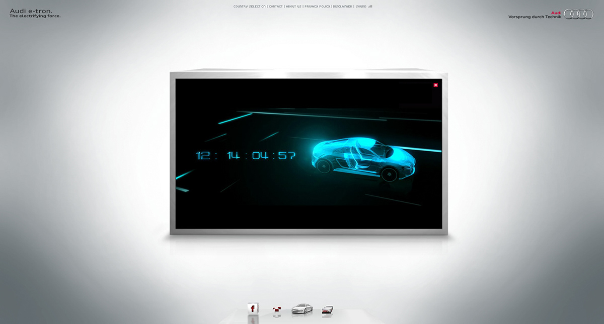 Audi e-tron microsite online special automotive    Car Audi R8 electric