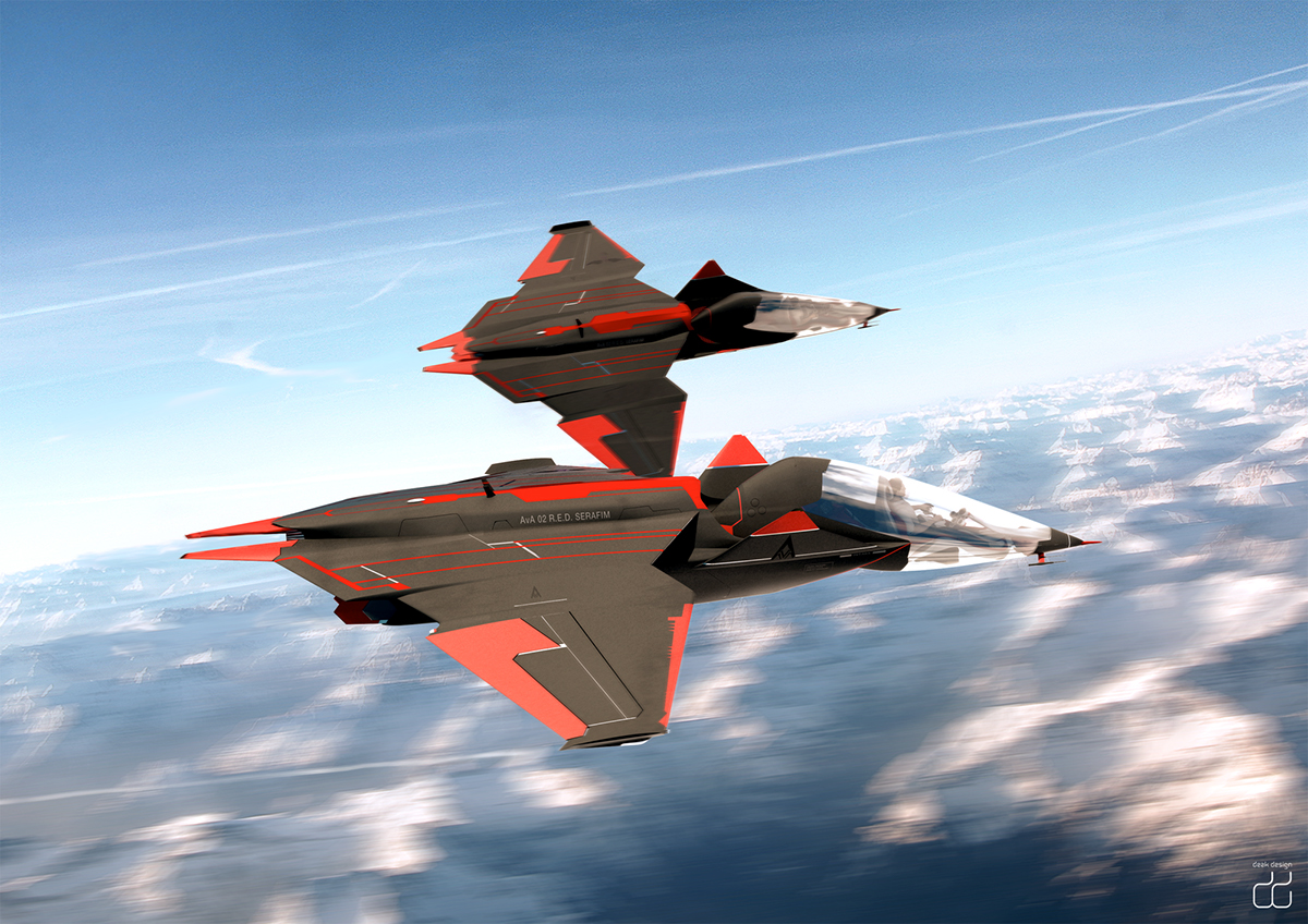 Jet plane concept art timon sager deak flight Aerospace Fly Sci Fi conceptart
