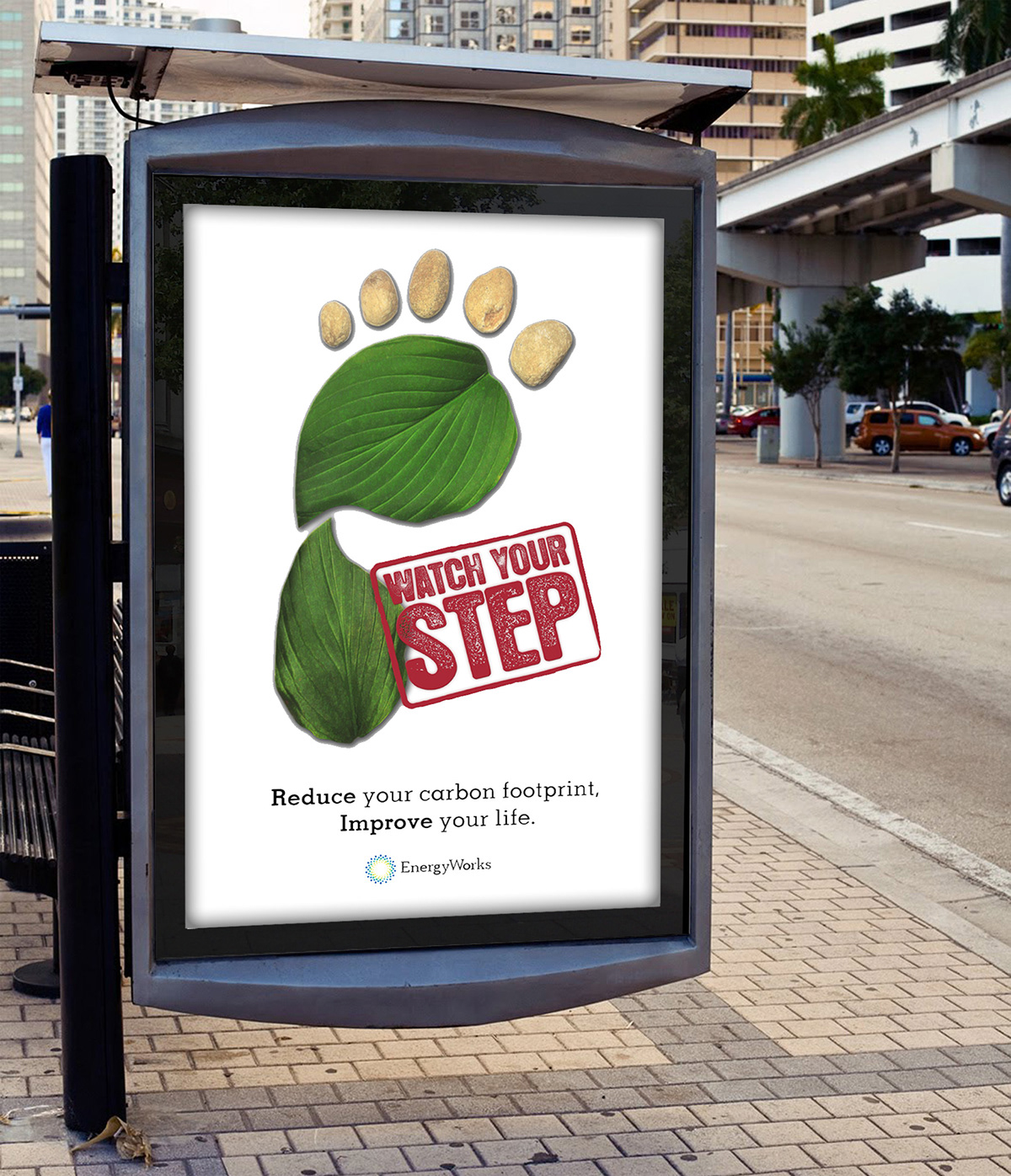 Watch Your Step carbon footprint Energy saving energyworks energy green Go Green