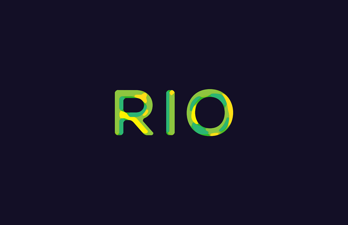 poster modern South America Brazil colour Harmony green Olympics rio Olympic Games